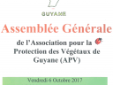 Assemblée Générale de l'Association pour la Protection des Végétaux de Guyane